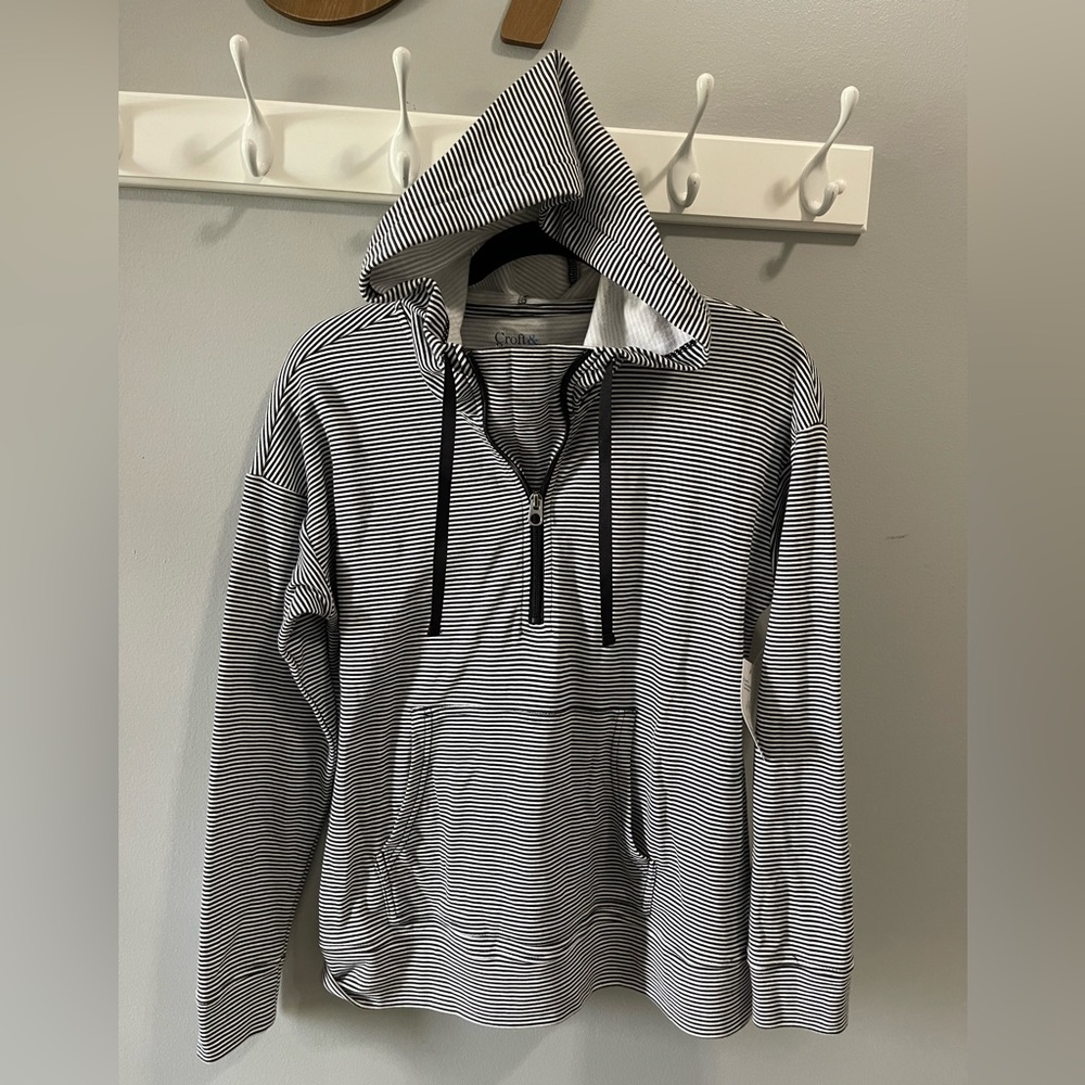 Croft‎ and Barrow hooded quarter zip petite small